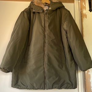 Army Green Bomber Jacket Winter Coat